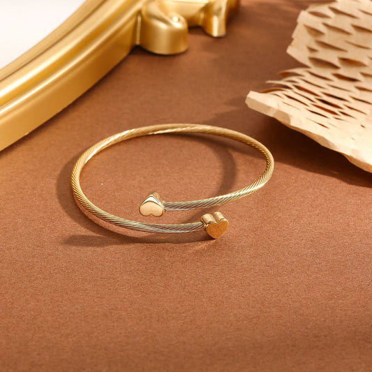 Bracelet Tressé Cœurs Sur Pointes Dorées Girl's Dream