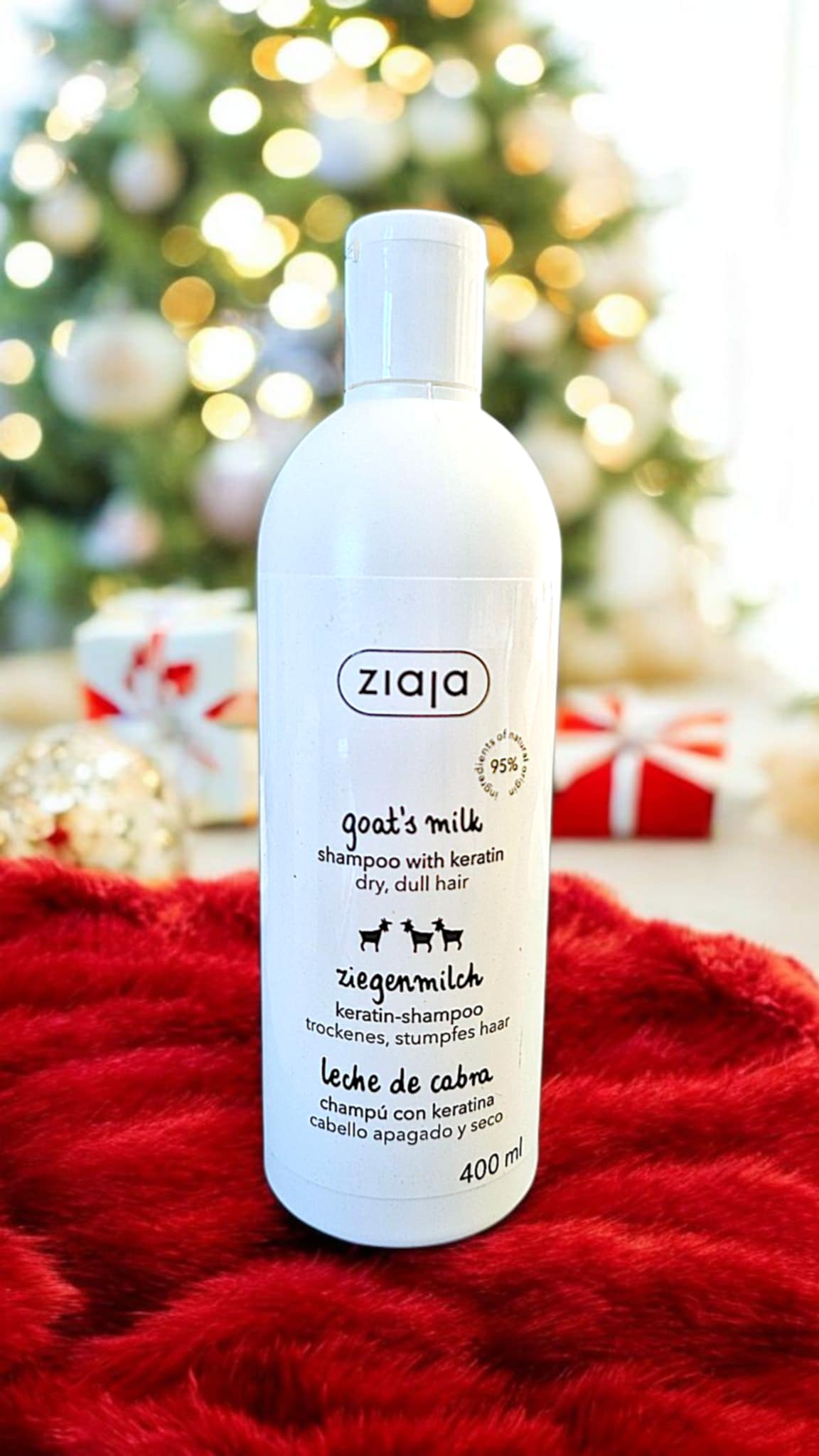 Shampoing Fortifiant à la Kératine et au Lait de Chèvre - Maxi Format 400ml