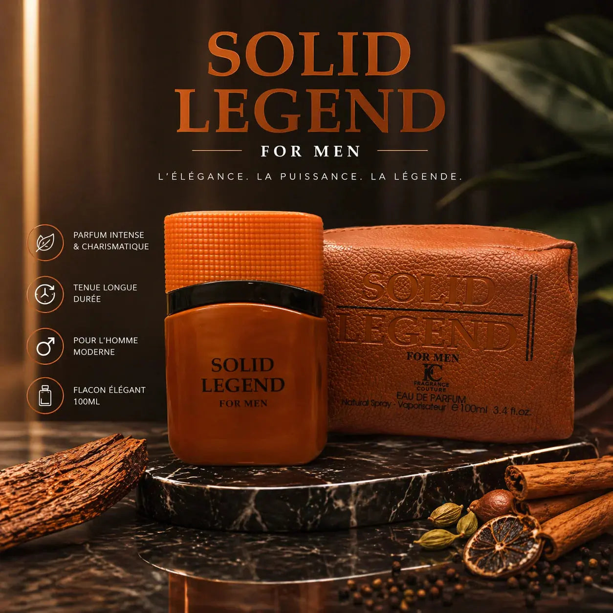 Eau de Parfums Solid Legend 100ML Homme